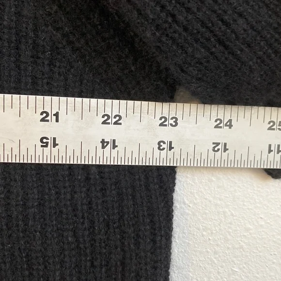 Frame Denim Cashmere Baby Wool Yak Sweater Tee Black Crew Neck Small - Picture 3 of 8